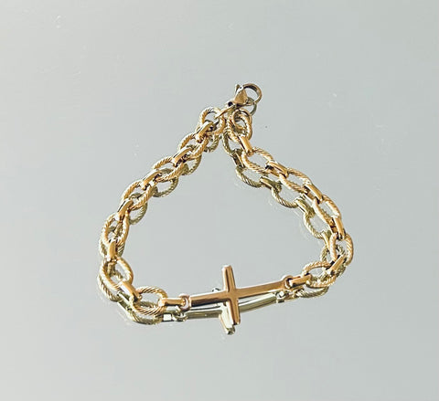 Cross Bracelet (Gold)