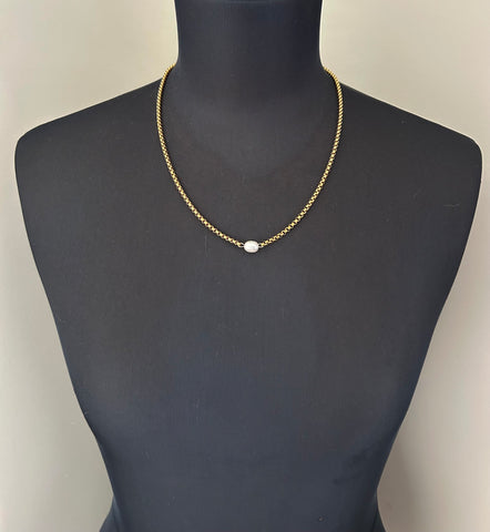 Luxe Pearl chain ( Gold White )