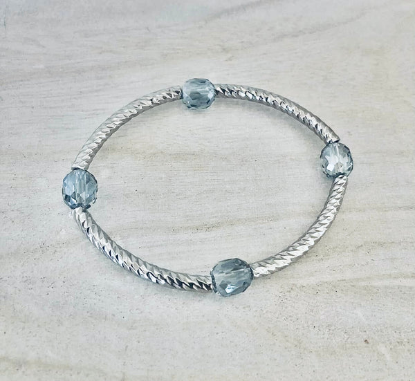 Bar Bracelet (Crystal Blue)