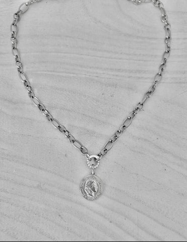 Coin On Timeless Edge Chain (silver)