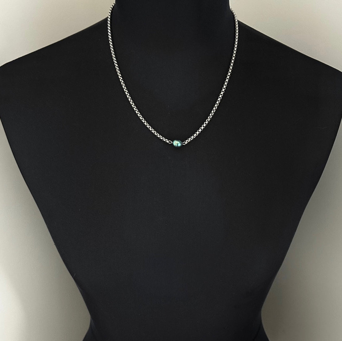 Luxe Pearl Chain ( Silver Dark )