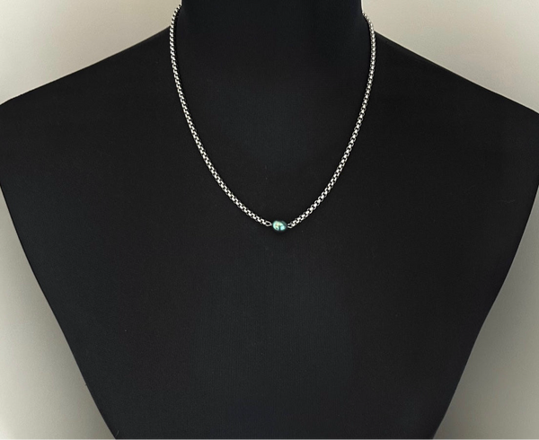 Luxe Pearl Chain ( Silver Dark )