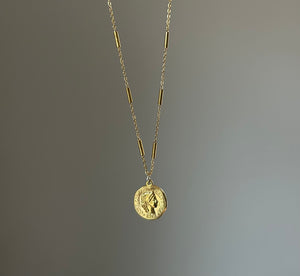 Ancient Coin with slim chain Gold